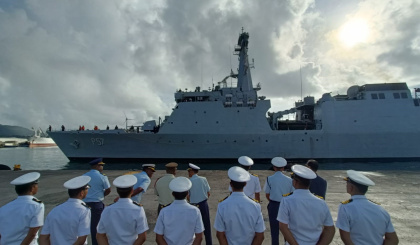 Indian naval vessel IOS SAGAR arrives in Seychelles