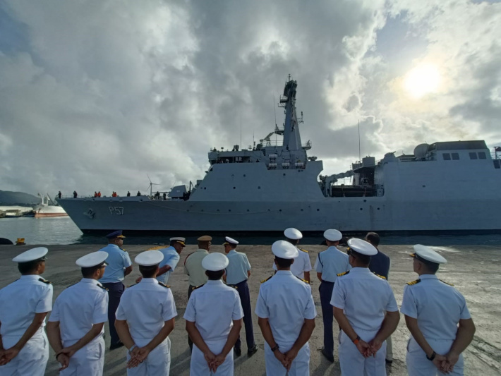Indian naval vessel IOS SAGAR arrives in Seychelles