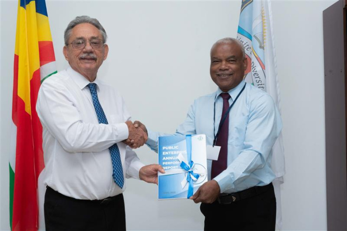 PEMC chairperson presents Public Enterprises Annual Report 2023 to Speaker