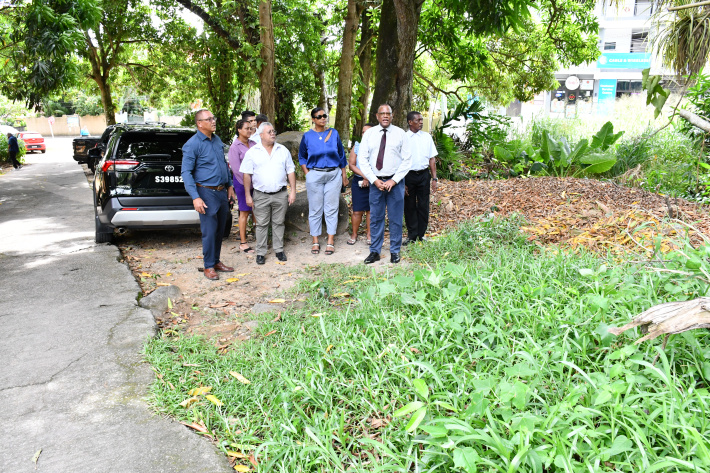 Minister Derjacques visits site for proposed commercial complex