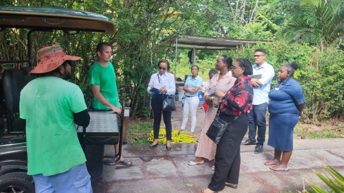 Minister Patricia Francourt visits tourism establishments on Praslin