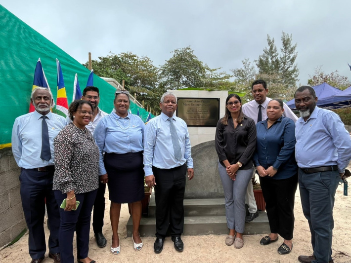 Foundation stones laid for new micro enterprise building on Praslin