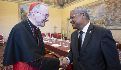 President Ramkalawan pays courtesy call on Secretary of State of the Holy See, His Eminence Cardinal Pietro Parolin