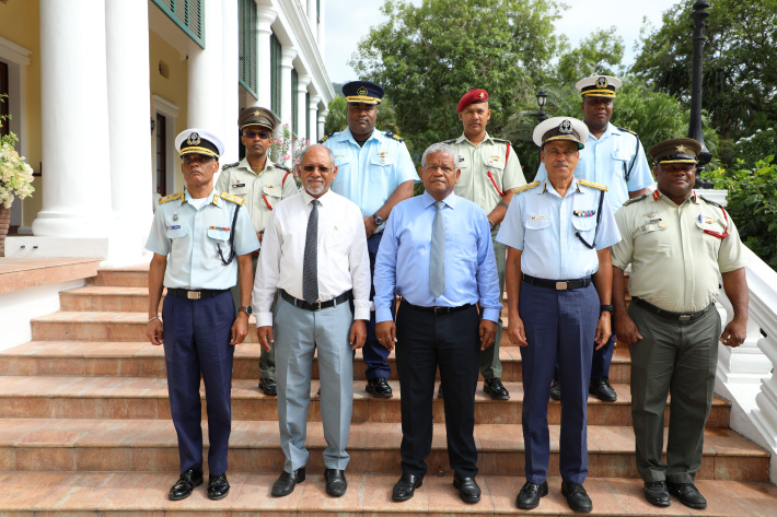 President Ramkalawan receives Seychelles Defence Forces Annual Report 2024