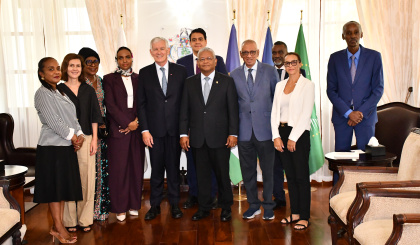 La mission électorale de la Francophonie en visite de courtoisie à la State House