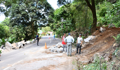 Partial reopening of the Beolière Road, Port Glaud