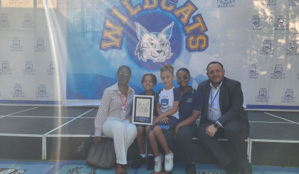 Tyler Schwerm wins multinational school’s first mascot competition
