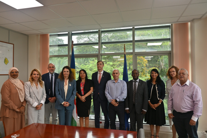 Minister Laporte holds bilateral meeting with EU ambassador to Seychelles