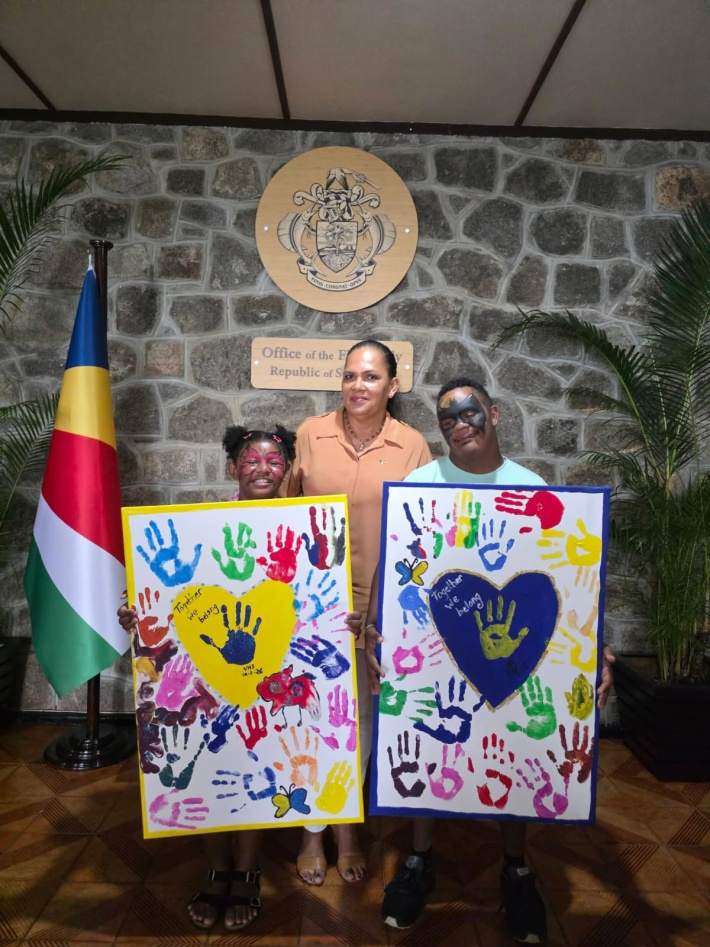 First Lady welcomes children with Down syndrome to bring colour and inclusion to her office