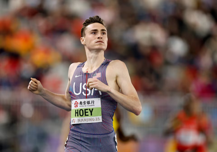 American Hoey breaks 800m indoor world record in Boston