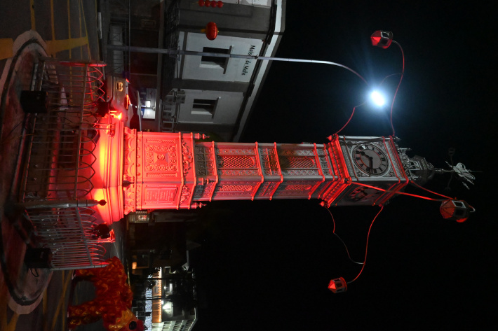 Victoria’s Clock Tower glows red for Lunar New Year