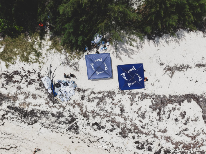 143.7kgs of waste collected on Île Longue   