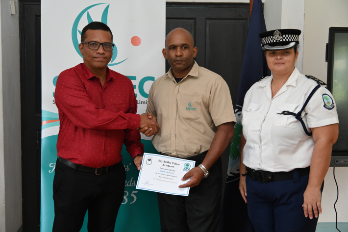 Seypec security officers complete year-long training at Seychelles Police Academy