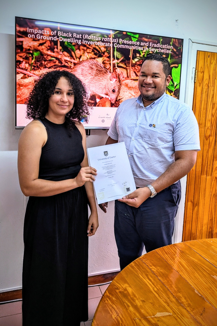 Seychellois student completes Master’s degree with support from Environment Trust Fund