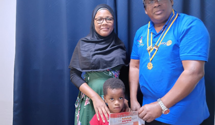 Rotary Club of Victoria extends support to family after fire incident