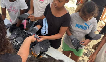 172 kg of waste intercepted in Anse Boileau coastal cleanup