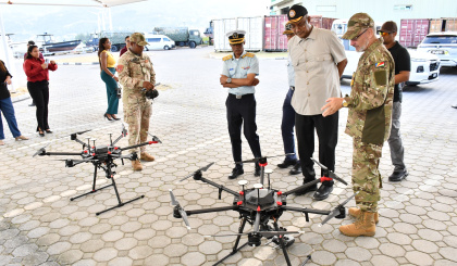 President Herminie tours security units