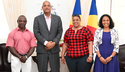 Sportsman Henriette, Sportswoman Payet honoured to be received by President Herminie