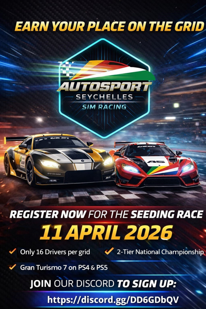 Autosport Seychelles Launches 2026 National Sim Racing Championship