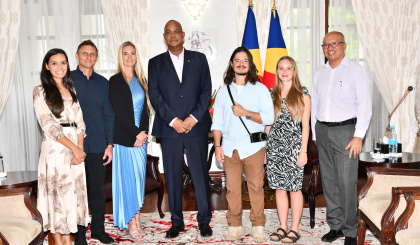 Marine conservationist Ocean Ramsey calls on President Herminie