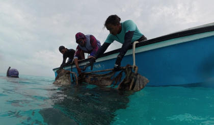 Removal of entangled fish aggregating devices in Aldabra intensifies