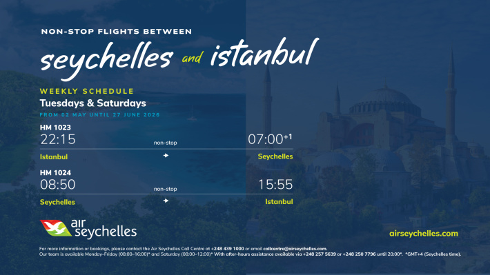    Air Seychelles adds Istanbul to its list of new routes