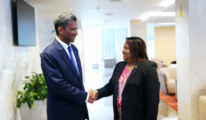 Minister Barry Faure arrives in the Maldives on official visit