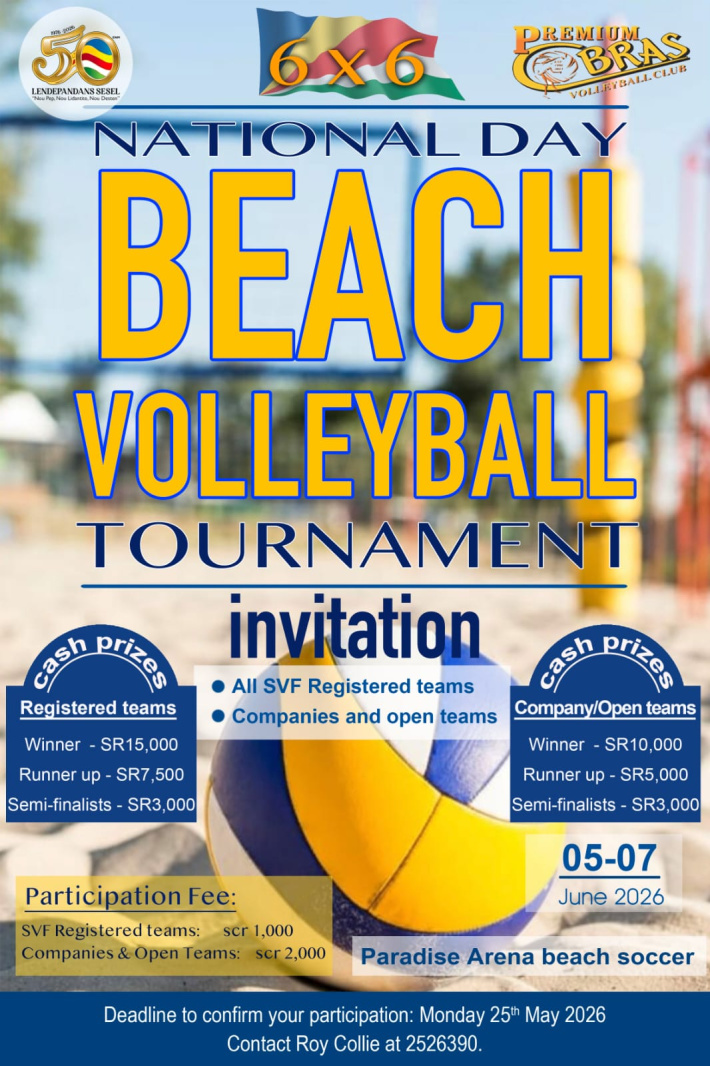 Beach Volleyball: National Day Tournament