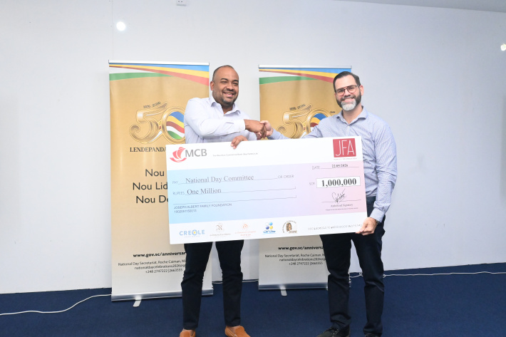 JFA Family Foundation donates R1 million to Seychelles’ 50th anniversary celebrations