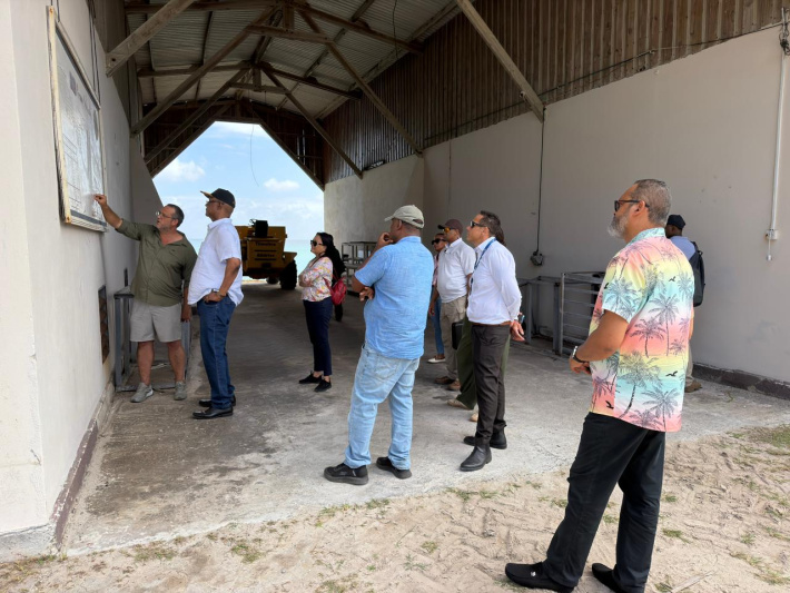 President visits key development sites on Coetivy Island
