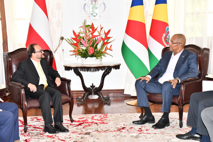 Austrian Ambassador Dr Christian Fellner bids farewell to Seychelles