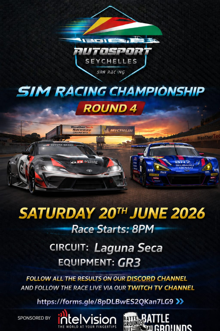 The 2026 Autosport Seychelles Sim Racing Championship