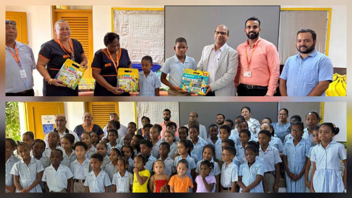 Bank of Baroda Seychelles donates scholastic materials to all Bel Ombre primary pupils