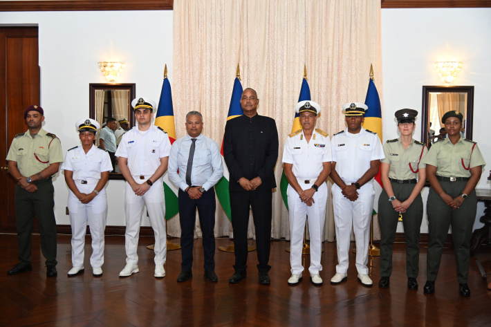 President Herminie promotes and commissions SDF officers
