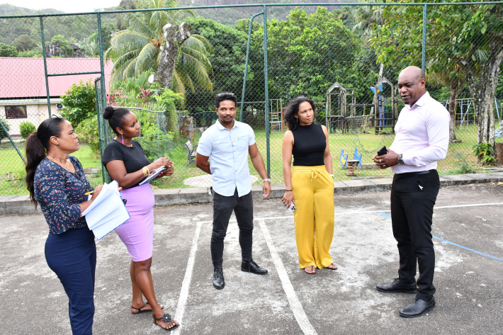 Sports Minister Kalsey Belle visits sports facilities in districts – West region