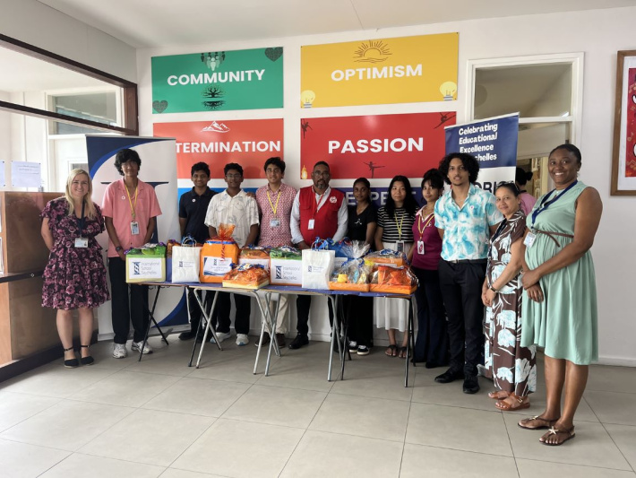 ISS Sixth Form leaders support Seychelles Red Cross on World Food Day