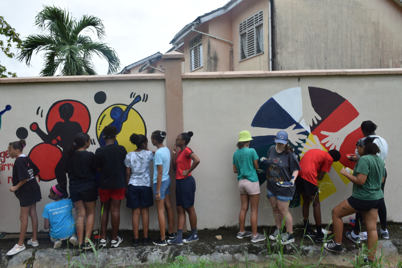 ISS students brighten up Plaisance primary’s campus with colourful